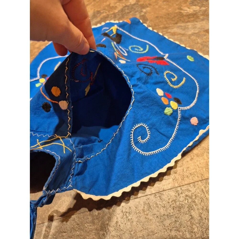Authentic Apron Portugal Handmade With Pockets Blue And Colorful